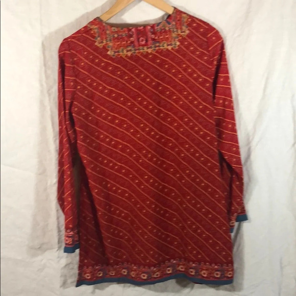 BIBA top red Indian theme tunic size 34 XS S - Picture 4 of 5